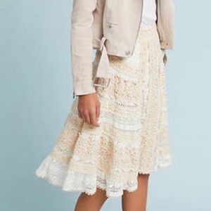Eri Ali Dorothy Lace Crochet Skirt Anthropologie